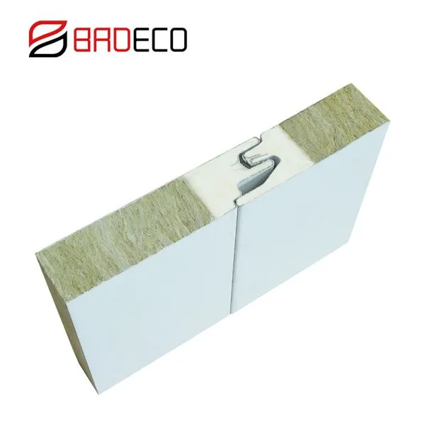 Fireproof Eco-friendly Insulated PU Seal Rock Wool Sandwich Panel photo-2