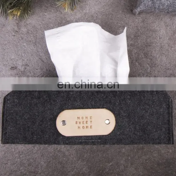 Factory Sell Simple Style Wool Felt Tissue Box Cover for Home Decor photo-4