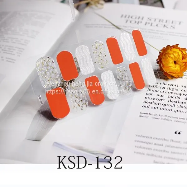 Nail Art Adhesive Sticker DIY Manicure Snowflake Shiny Sequins Nail Polish Strips Wraps Accessories Wholesale photo-2