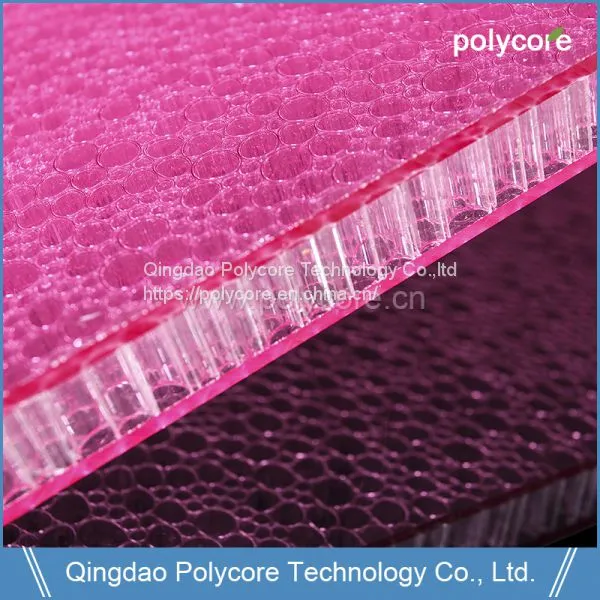Light Weight Light Transmission Waterproof Fireproof PC Honeycomb Sandwich Panel photo-5