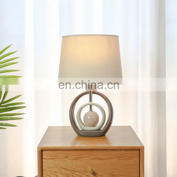 Nordic Art Style Custom Living Room Standing Desk Light Bedside Ceramic Lamps for Home Decor photo-4