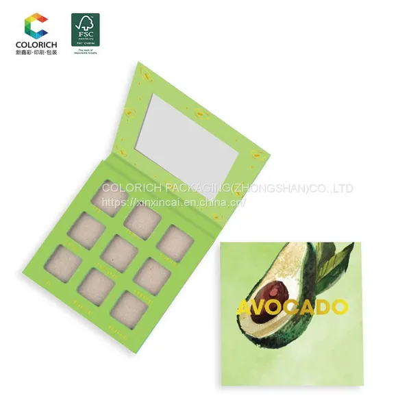 Chrome Eyeshadow Palette Custom Logo Empty Magnetic Eyeshadow Folding Packaging Case Wholesale Private Label Eyeshadow Palette