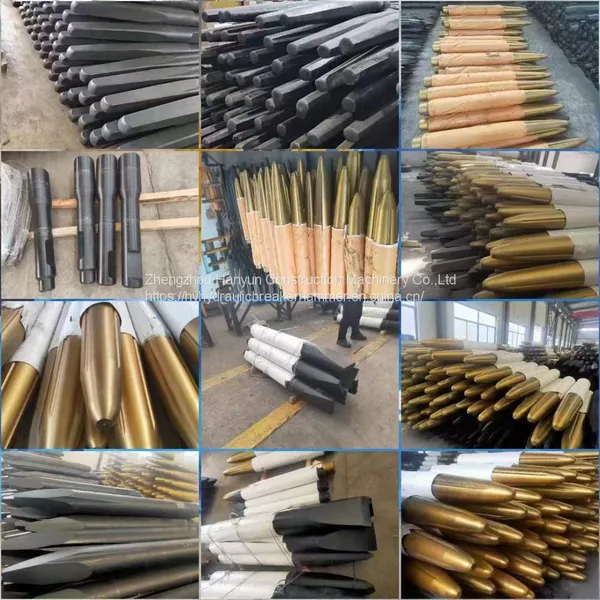 180mm Hydraulic Breaker Chisels 40T Excavator Demolition Hammer Chisel Bits VOLVO