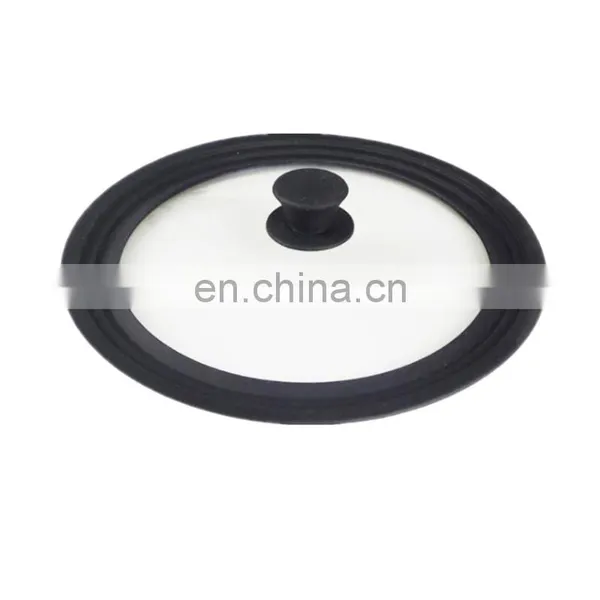 10 11 12 Inch Firm Silicone Edge Tempered Glass Universal Lids for Pots Pans and Skillets photo-3