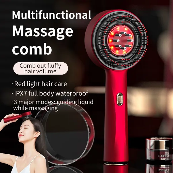 Scalp Massage Comb Electric Cordless Salon Hair and Scalp Massager Portable Head Massager photo-2