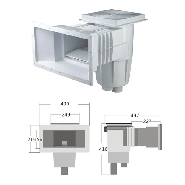 Ultra-Quality ABS UV Plastic Floating Wall Skimmer Above-Ground Floating Skimmer Swimming Pool Cleaner Filtration Fitting photo-3