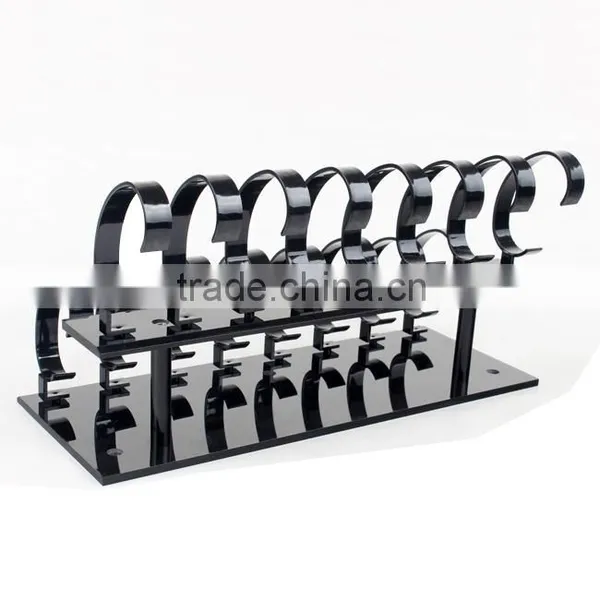 Double-Layer Black Acrylic Watch Display Stand C Clip Watch Display Rack Holder Quality Choice photo-3