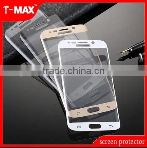 9H 2.5D Full Curved Tempered Glass Screen Protector for Samsung Galaxy S6 Edge ,2.5D Round Edge Tempered Glass Screen Protector