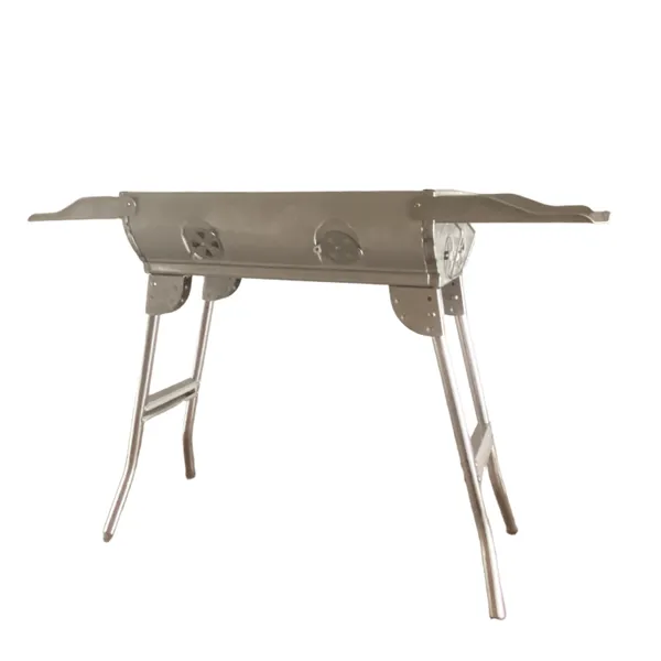 Portable Charcoal BBQ Grill | Stainless Steel Charcoal Grill Easy to Clean Surface Grill photo-2