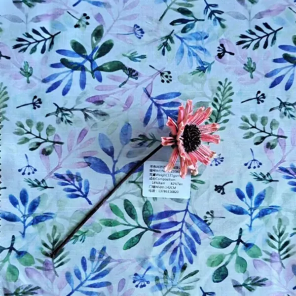 Ramie Printed Fabric for Fashion Dress,skirt,shirt photo-3