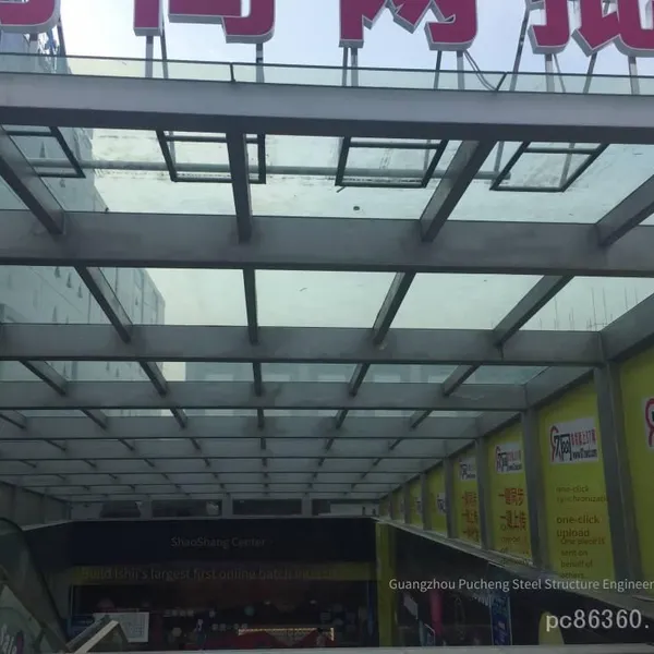 Selling 8+8 Laminated Safety Glass Canopies Made of Steel Structure, Customizing Variable Cross-section Tapered Steel Beams, Curved Steel Beams, Glass Solariums, and Daylighting Roofs photo-2