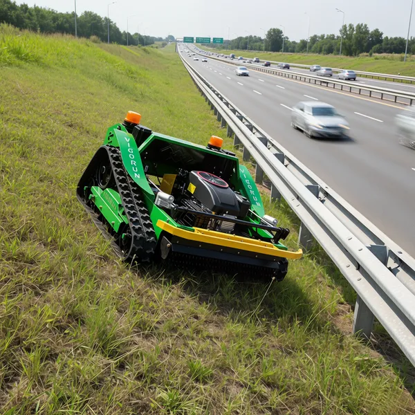 Vigorun VTLM800 Tondeuse à commande radio Euro 5/EPA, robot tondeuse à chenilles évitant les dangers pour les pentes raides
