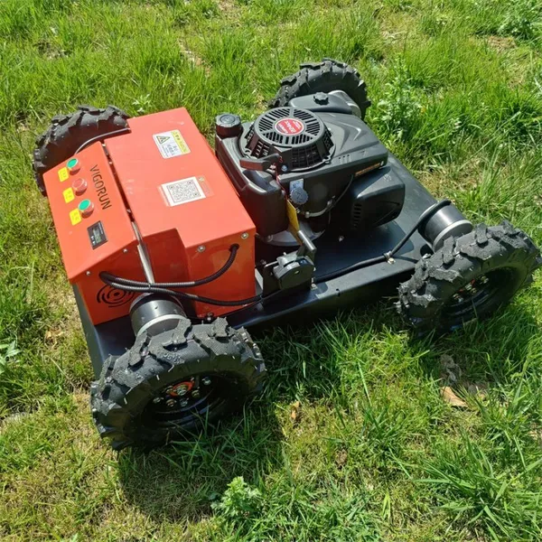 Gasoline Engine Self-Charging Battery Powered Zero Turn Remote Controlled Slope Lawn Mower photo-5