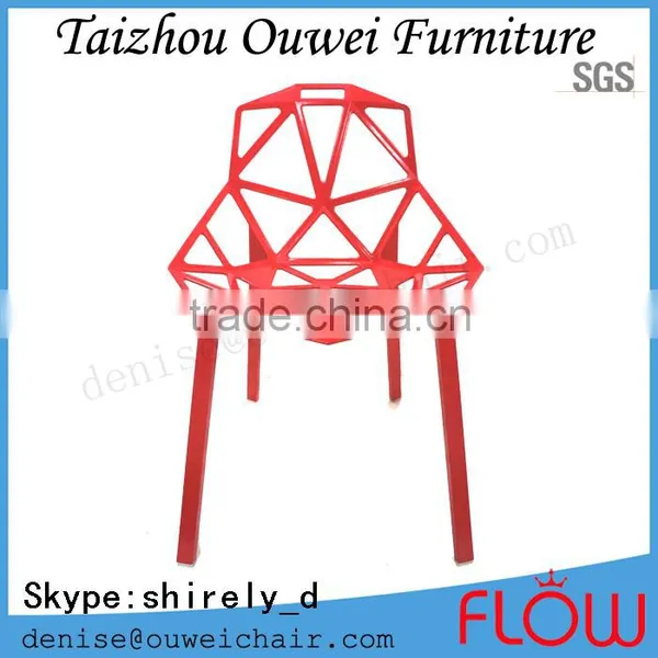 Modern Design Aluminum Metal Structure Dining Chair photo-2