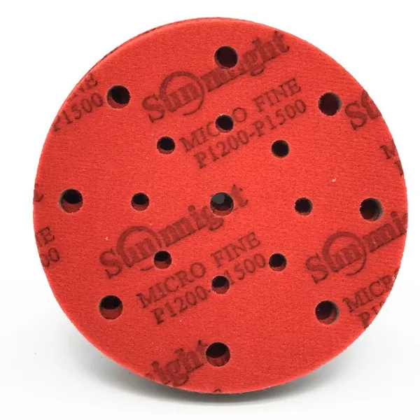 Customizable 6-Inch Self-Adhesive Flocking Polishing Disc Buffer 3mm Thickness 17 Holes Protective Pad OEM Made Sponges photo-4