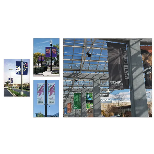 Customize Roadside Advertising Street Light Pole Banner Hardware Kit Double Sided Hanging Vinyl Eco-Friendly Flag Bracket Holder Arm photo-3