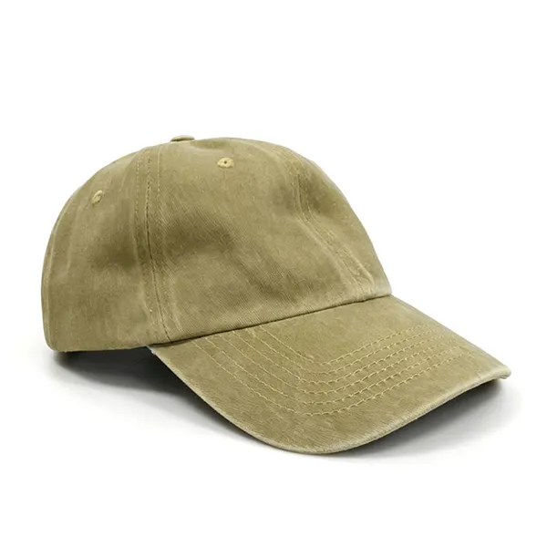 Factory Price Custom 6 Panel Washed Hat Low MOQ Khaki Side Horse Embroidery Sport Cap photo-4