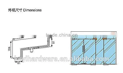 High Quality Stainless Steel Glass Door Fitting/glass Door Clamp(V-40) photo-3