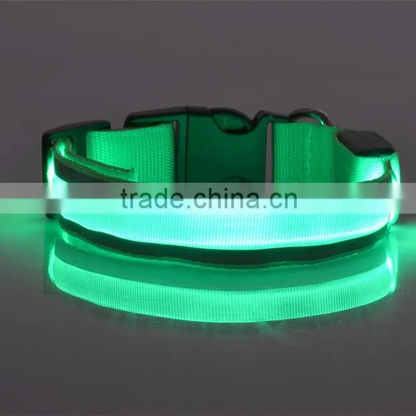 Puppy Pets Dogs Striped Mesh LED Night Flashlight Collar S-XL photo-3