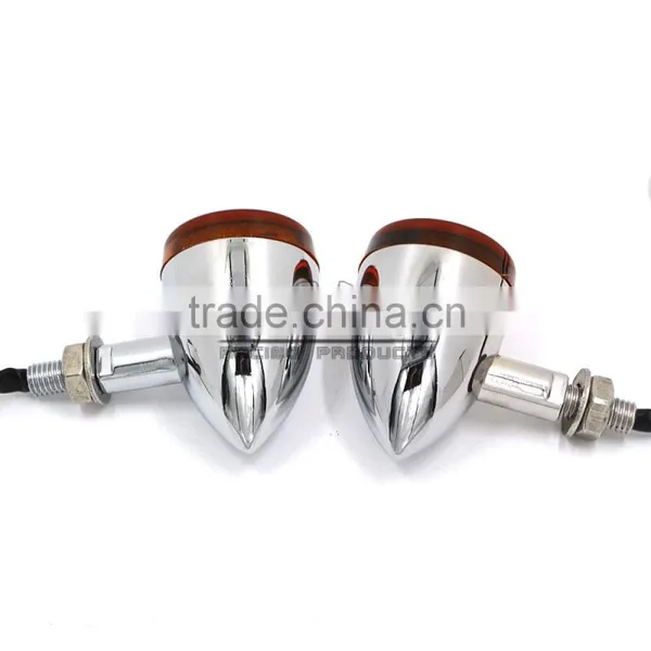 BJ-SL-062 Universal E-Mark Chrome Aluminum Amber Motorbike LED Light Motorcycle Turn Signal photo-6