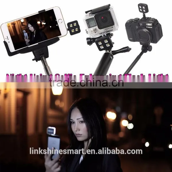 Cell Phone Camera Micro Light- Fill Night Using Enhancing Flash Light Mini 4 LED Speedlite photo-3