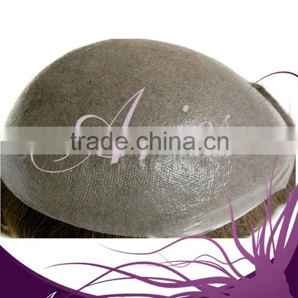 Wholesale Best Quality India Remy Human Natural Hair Super Thin Skin Men's Toupee photo-4