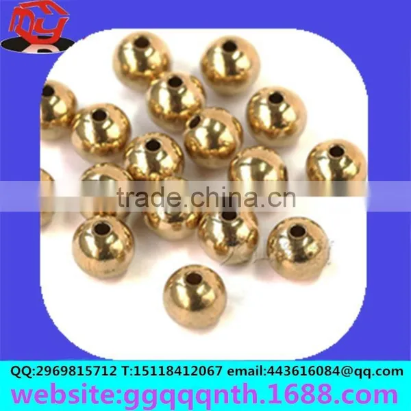 Metal Craft Lathe Solid Hollow Drilled Half Hole Copper Bead Ball