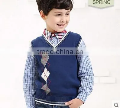 Kids Boys Sweater Vest Sweater Hedging Cotton Wool Vest Waistcoat Vest Sweaters for Children Children Children Sleeveless Sweate photo-2