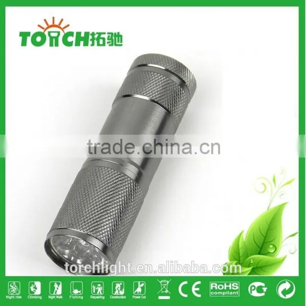 Hot Sale Mini 9 Leds Super Bright Aluminum Alloy Waterproof Mini 9 Leds Lamp for 3*AAA Battery Emergency Flashlight photo-3