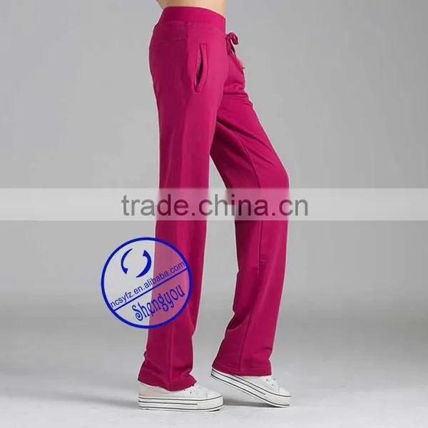 Wholesale Custom Polyester Cotton Blank Women Yoga Jogger Pants photo-3