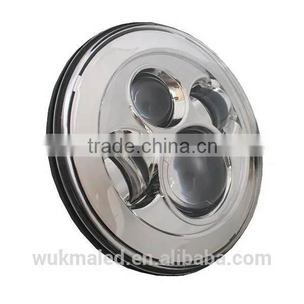 7" LED Projector Head Light Black for Harley Davidson 2012-2013 FLD / 1994-2013 Touring & Softail Models photo-3