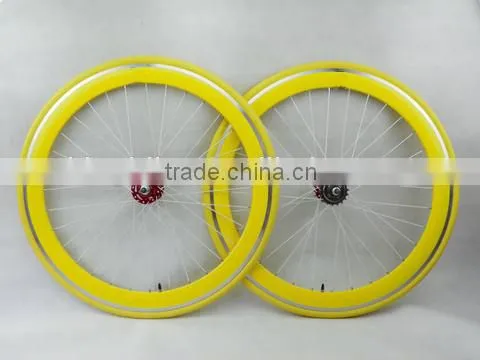 Colorful Steel Spokes Customized Fixie Bicycle Wheel Flip Flop Hub Bicycle Wheel photo-3