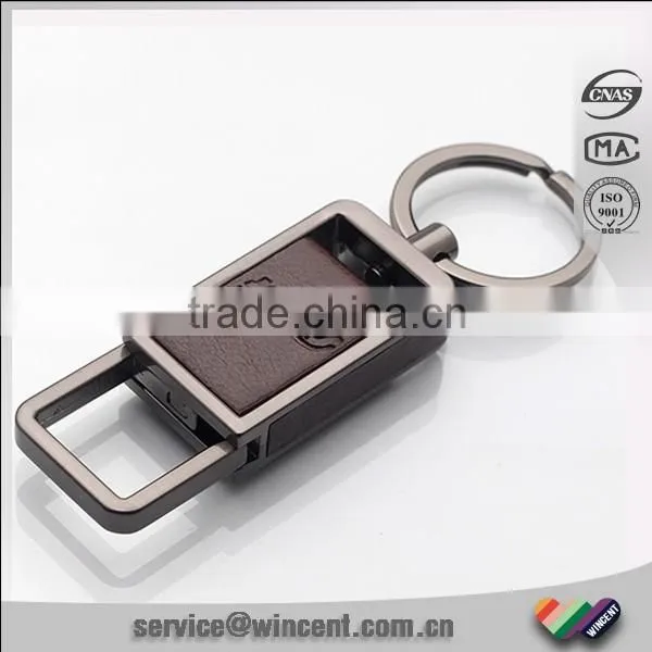 Rotating Hook Metal Leather Car Key Chain photo-3