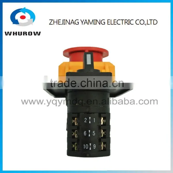 Ignition Momentary Press Push Button Switch YCZ5-B Emergency Stop 7 Pin IP55 Lock Protective Cover Waterproof Combined Switch photo-3