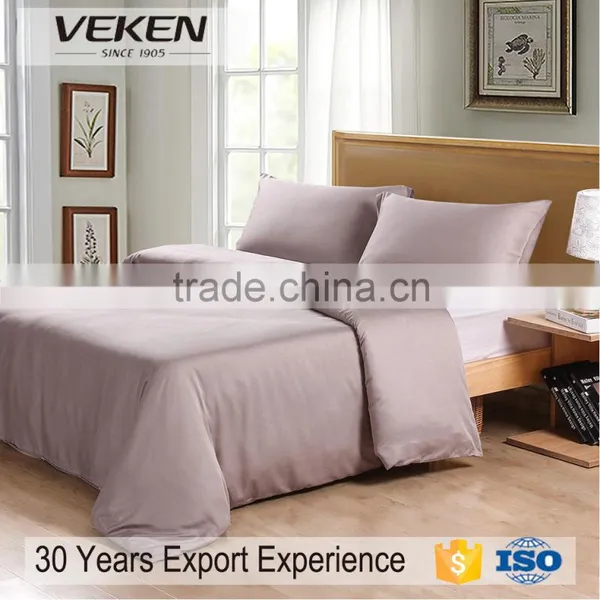 Veken Home Textile 600 Thread Count Full Size Plain Dyed Wholesale German Style Bedding Sets 100% Cotton