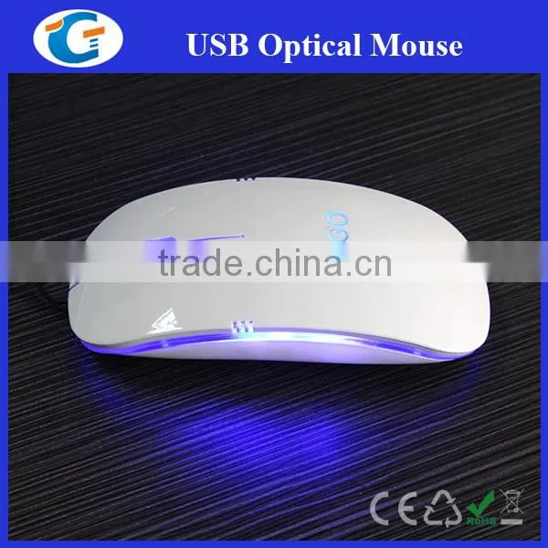 Lighting up Custom Logo Slim Mouse With Cable photo-4