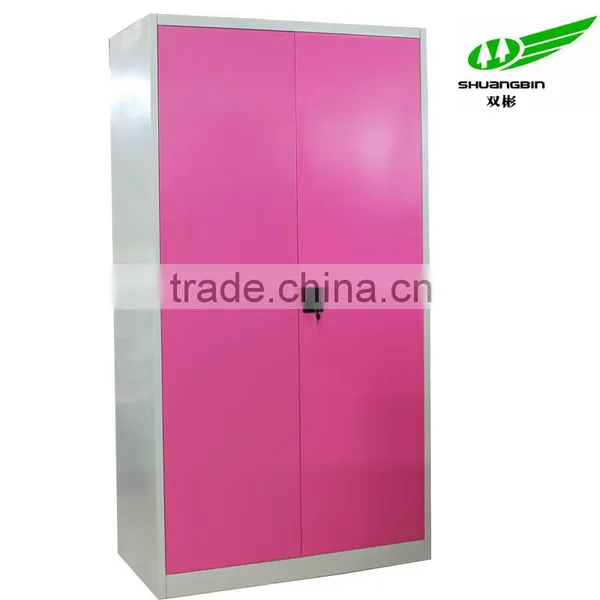 Modern Steel Bedroom Furniture Metal Cloth Storage 2 Door Wardrobe photo-2