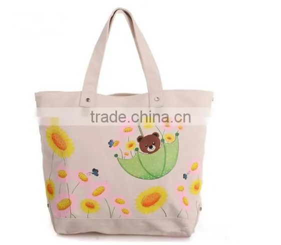 New Arrival Vintage Heavy Canvas Tote Bag Beach Cotton Bag photo-4