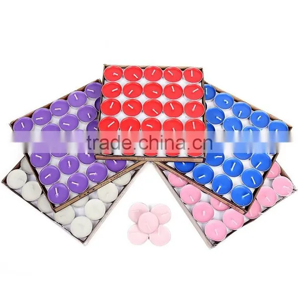 Cheap Mini white andl colored tealight candle for wholesale