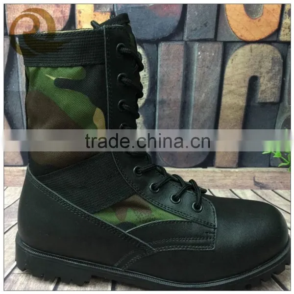 Black Leather Camouflage Oxford Cloth Waterproof Liberty Jungle Boots/safety Shoes Price photo-2
