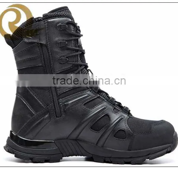 Genuine Leather Military Dms Combat Boots With Side Zipper photo-2