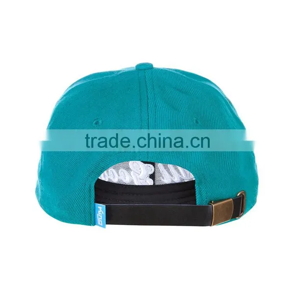 Bulk/Wholesale Design/Custom Fashion 3D Embroidery Baseball Cap Plain Curved Bill Snapback Hat With Metal Buckle photo-3
