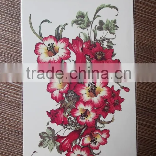 2016 Best Seller Eco-friendly High Quality Flower Water Tattoo Sticker