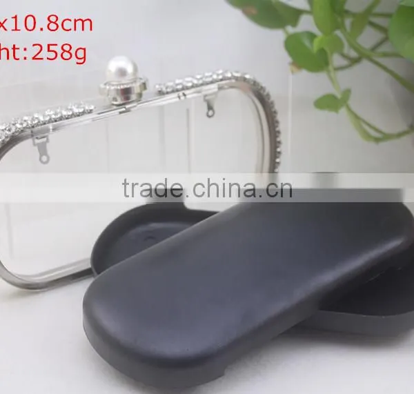 High Quality Jeweled Metal Box Frames Elliptic Clutch Bag Frame photo-5