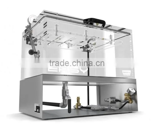 Bubble test leak detection for packages - with electronical control unit
