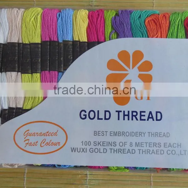 50pcs Mixed Colours CROSS STITCH Cotton EMBROIDERY THREAD Sewing Skeins Floss Kit