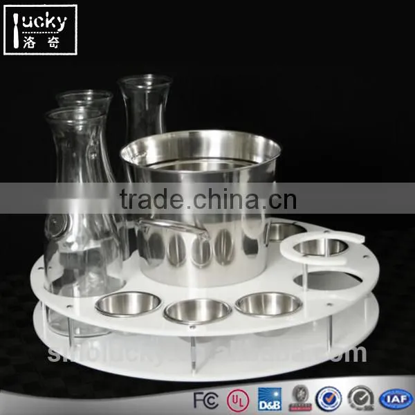 Clear Acrylic Cup or Glass Cup Tray Bar Serving Tray