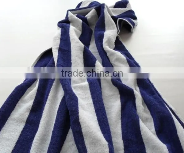 5 Star Hotel Spiral White and Blue Beach Towels photo-2