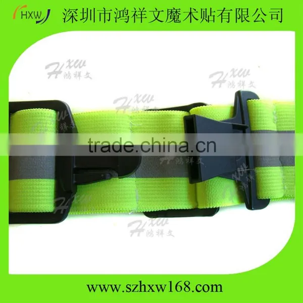 Neon Yellow Elastic Adjustable Buckle Safety Belt Cycling Walking photo-6
