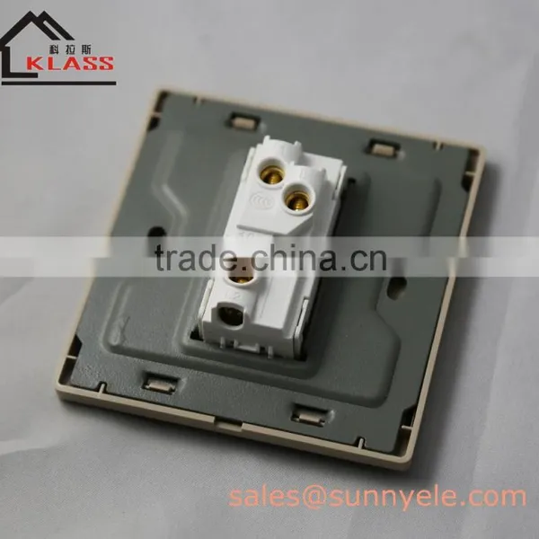 High Quality uk Style Brushed Aluminum Golden Switch and Socket photo-5